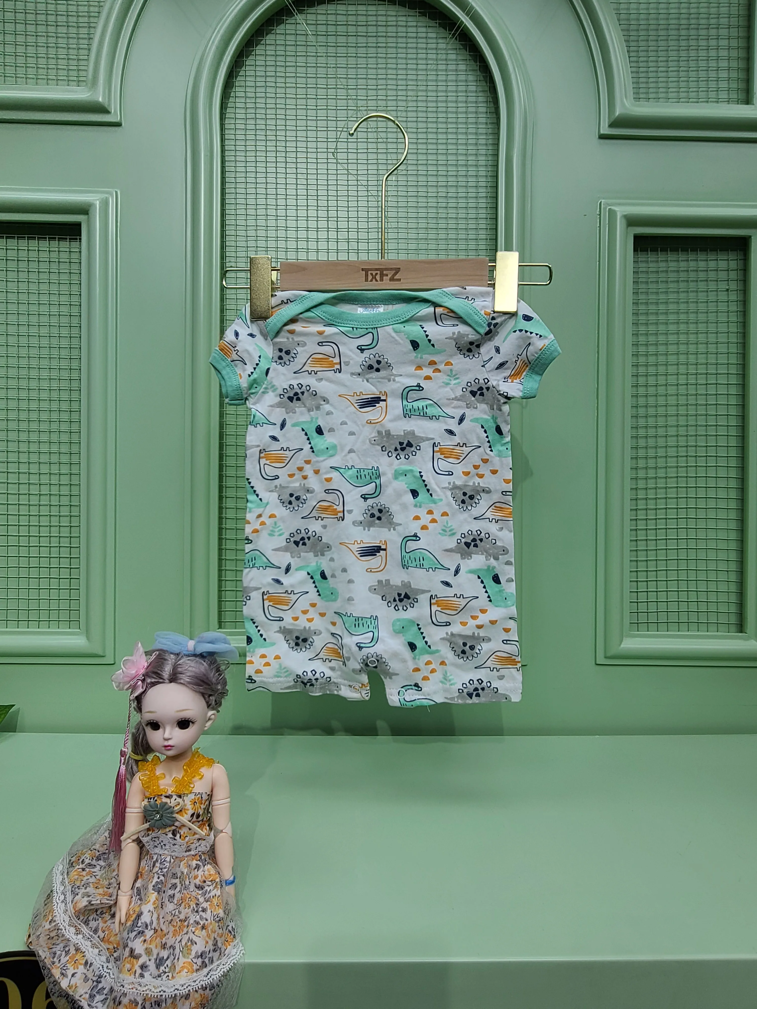 Wholesale Mixed New Born Cute jumpsuit Short Sleeve Pure Cotton Infant Baby rompers