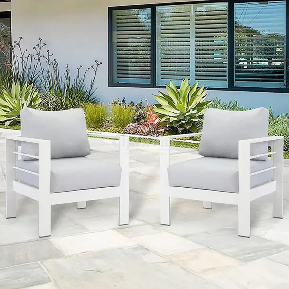Small Balcony Entertainment Single Sofa Chair Outdoor Aluminium Garden Furniture