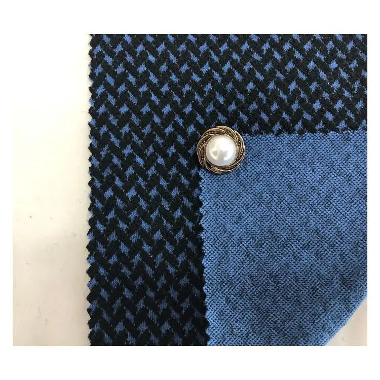 High quality bubble jacquard wool polyester elastane fabric