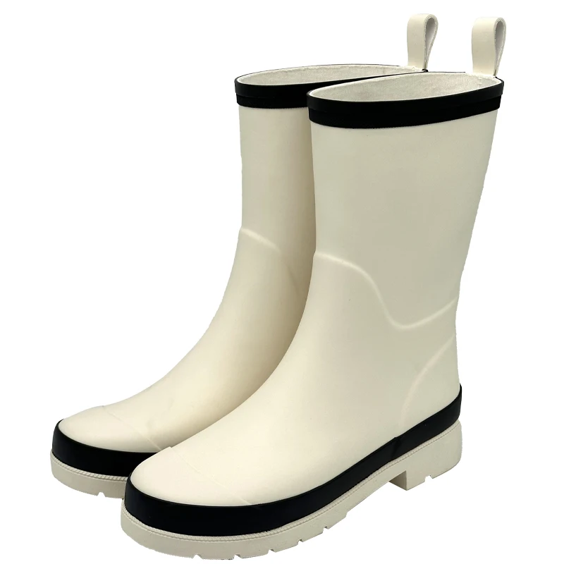 Fashion Sexy Clear color Mid-calf rain Rubber Rain boots waterproof  for women