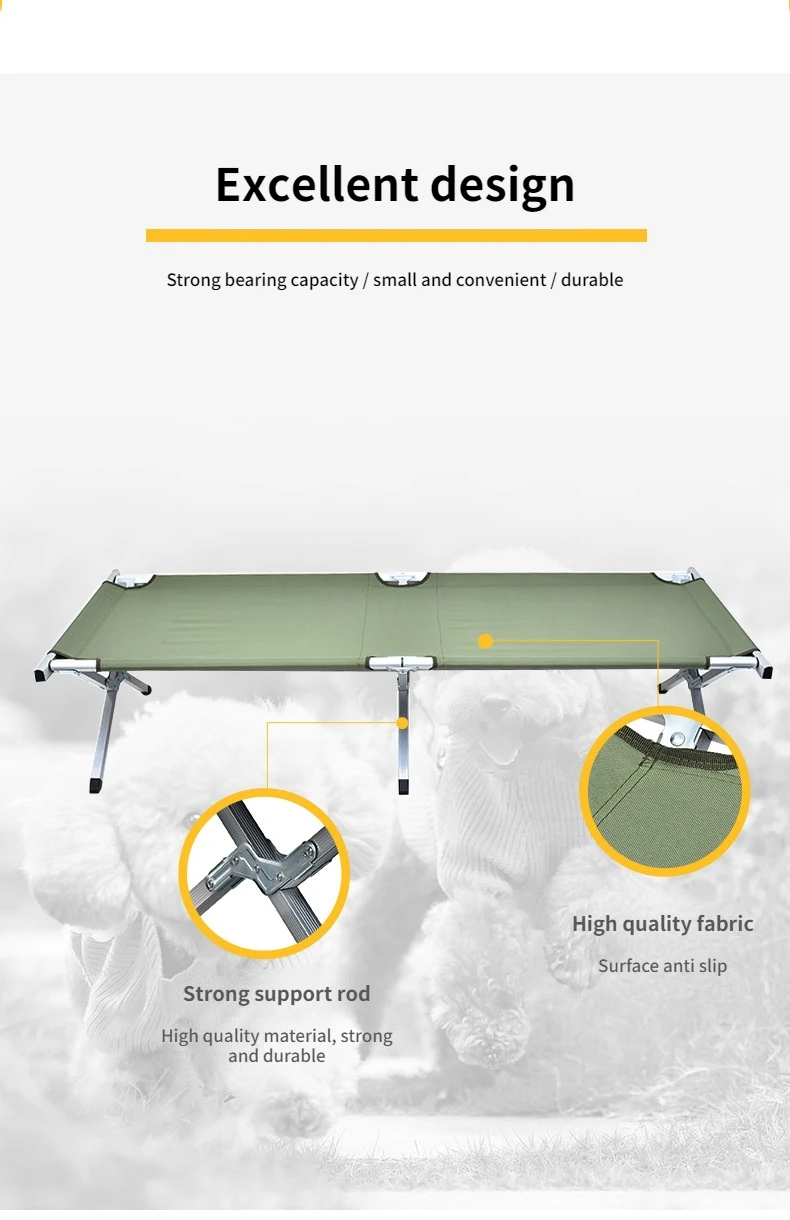 Marching bed outdoor leisure lunch break folding bed hospital nursing bed disaster relief emergency camping