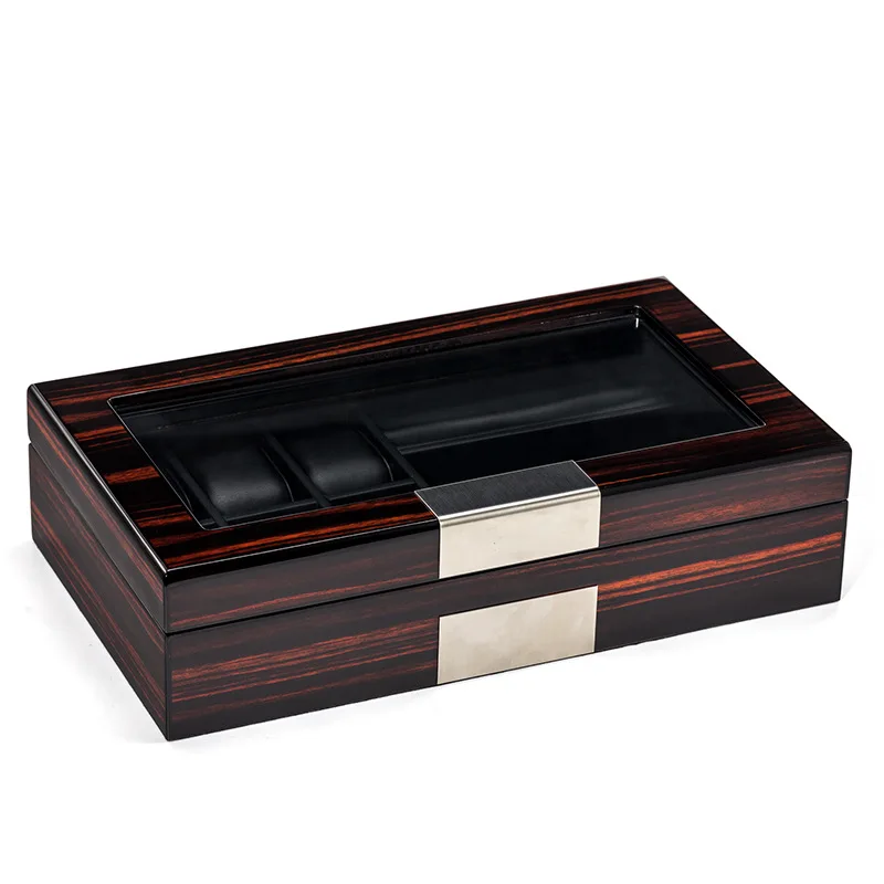 Private customized high-grade jewelry box ebony gift box packaging Watch glasses jewelry wooden boxox