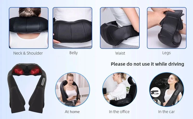Competitive Price Shawl Relief in shiatsu portable u shaped neck massager electric shoulder cervical massage pillow