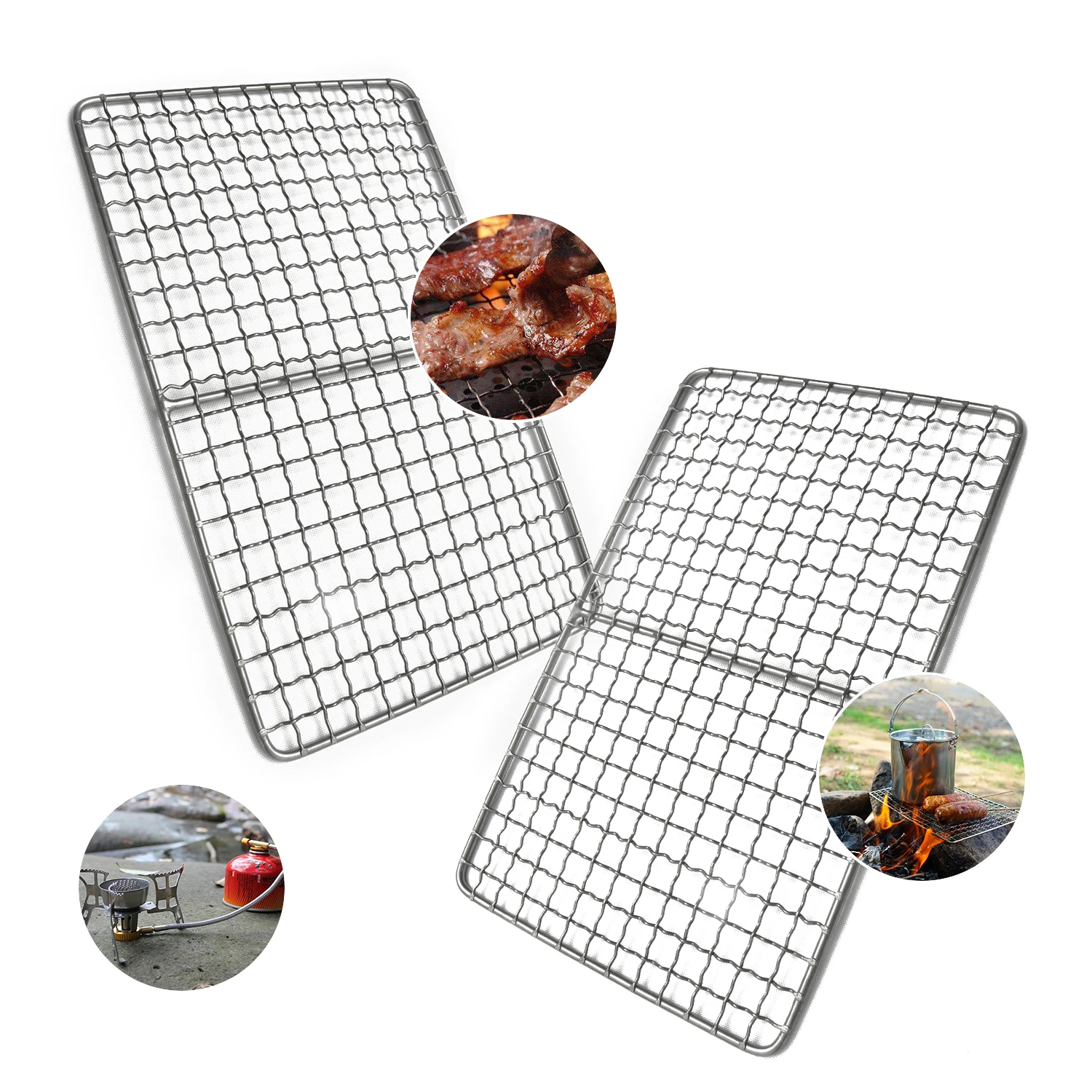 Hot selling barbecue tools 104g picnic Titanium barbecue wire grill BBQ mesh