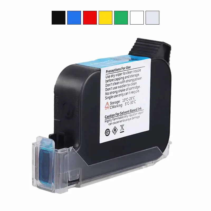 quick dry tij2.5 solvent black white yellow invisible ink cartridges for tij thermal inkjet printing machine 2586K