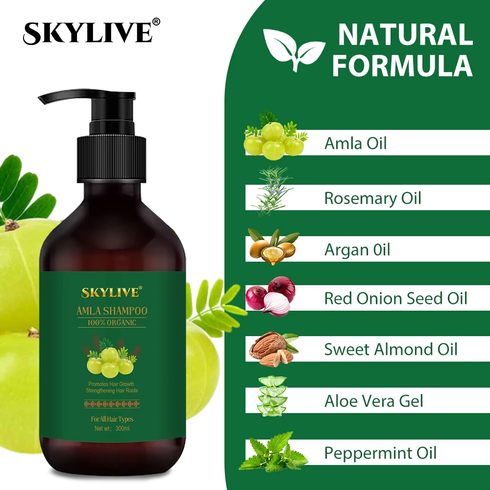 New Popularity Amla Oil Shampoo Set Herbal Extracts And Essences Moisturizer Nature Sampoo Hair Shampoo Hair Care Product