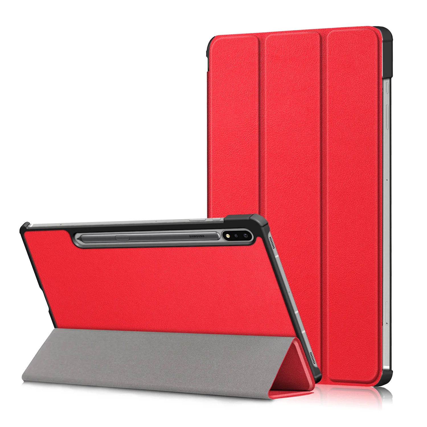 Trifold Folio Folding Stand Slim PU Leather Magnetic Smart Flip Cover Case For Samsung Galaxy Tab S7 T870/S8