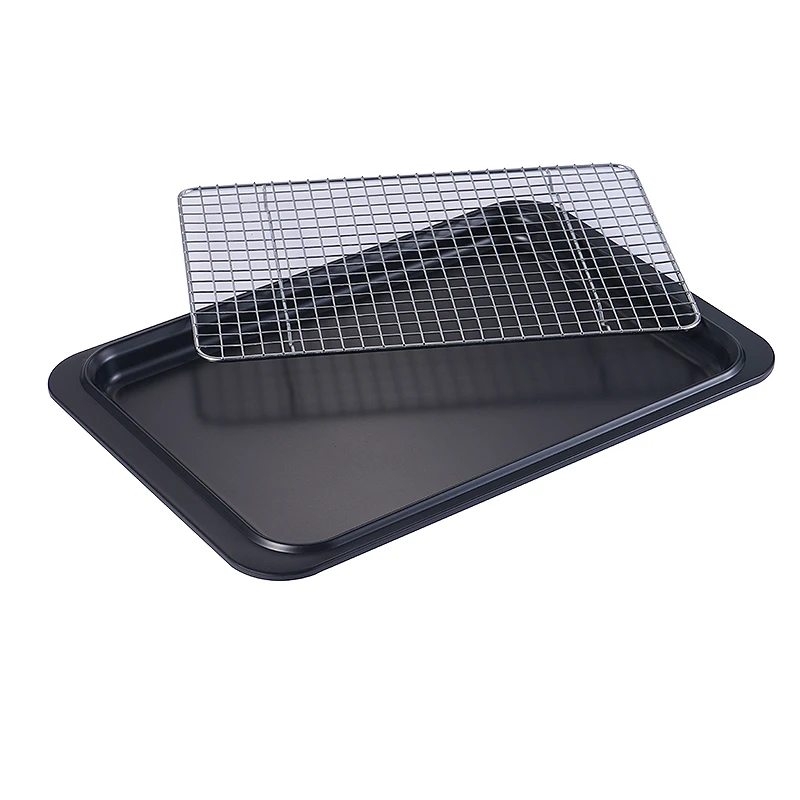 Baking Dishes 0.8mm Bakewre  2pcs Cookie Sheet Pan Set 13IN 15IN  Customized Home Cake Pan Carbon Steel Baking Pan Cookie Sheet