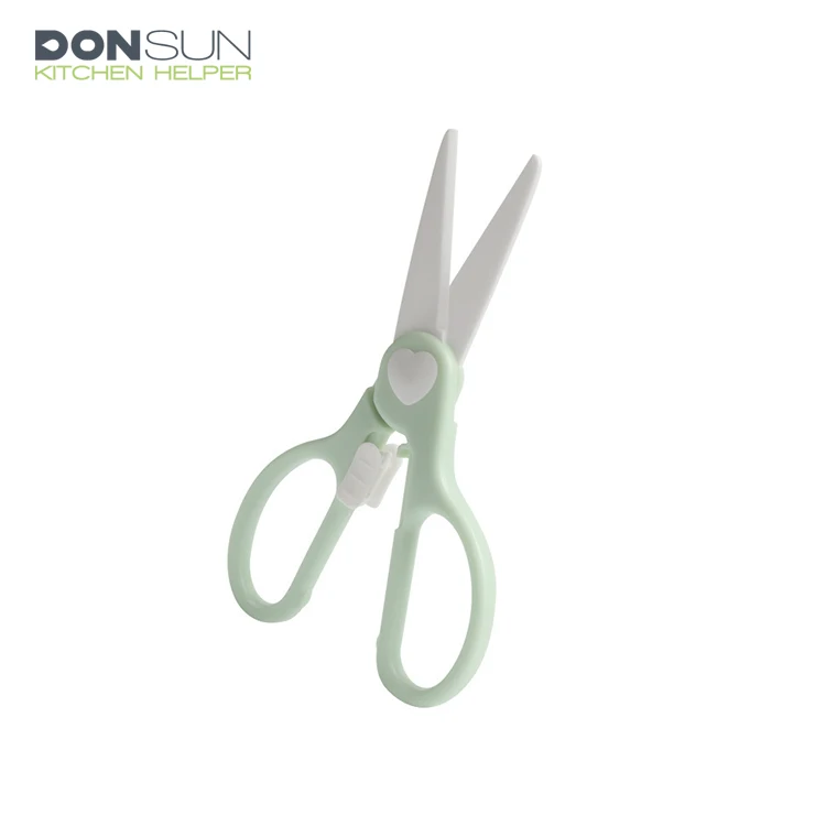 professional Baby Food ceramic scissors With plastic sheath