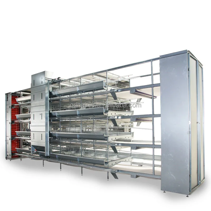 New H-Type Layer Chicken Coop House Poultry Farm Automatic Equipment for Feeding Chicks Broilers Battery-Pulled Chicken Hen Cage