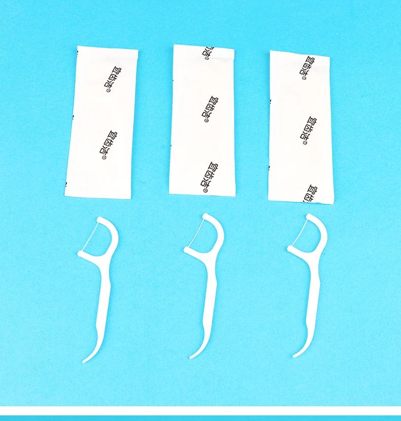 Hot Selling High Quality Individually Wrapped Packed Toothpick Dental Floss  50 PCS Plastic Boxes For Dental Floss Pick Dental