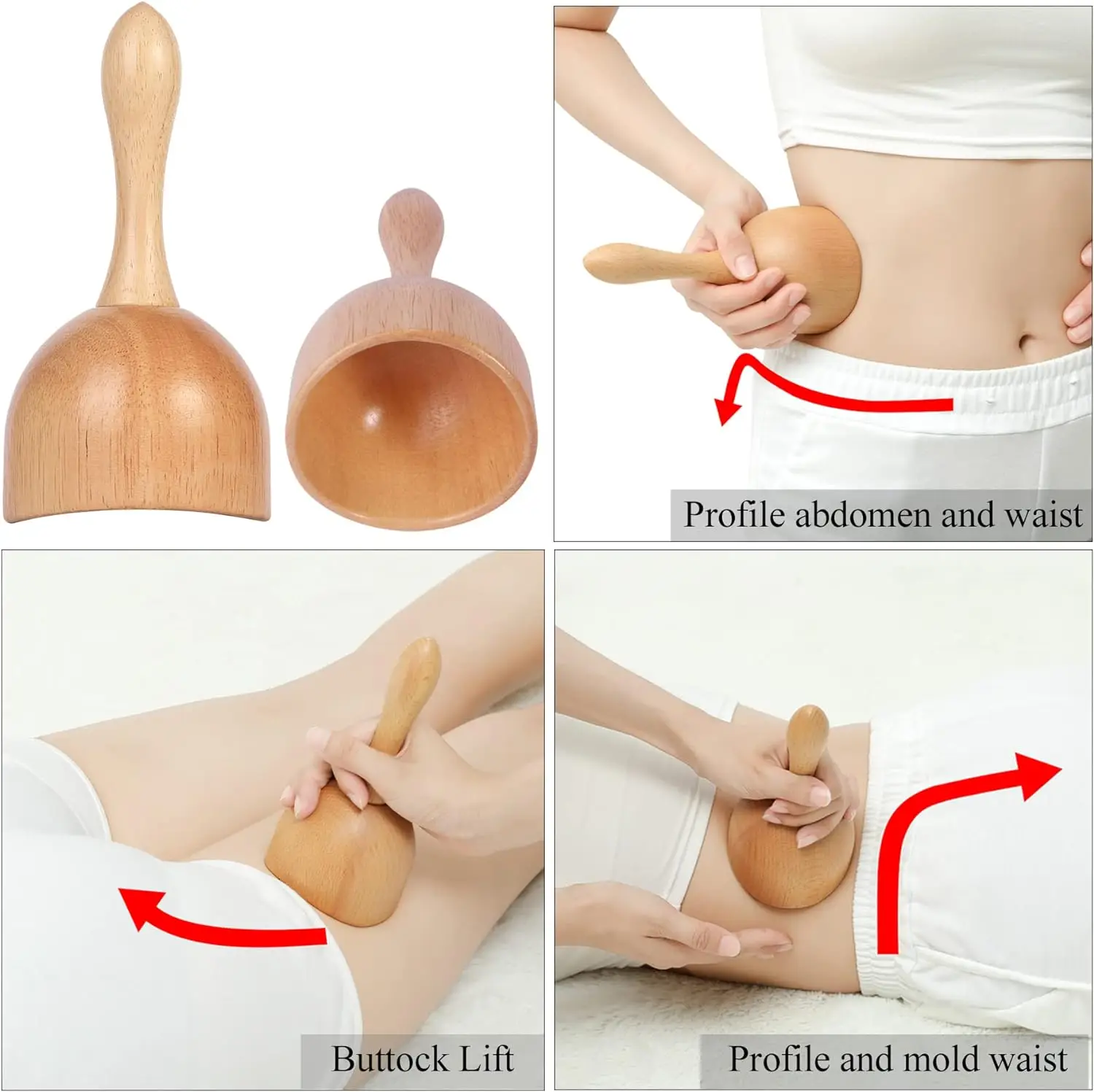 Wooden massage Stick Gua Sha Scalp Cellulite Body Foot Back Wood Massage Roller Wood Therapy Massage Tools