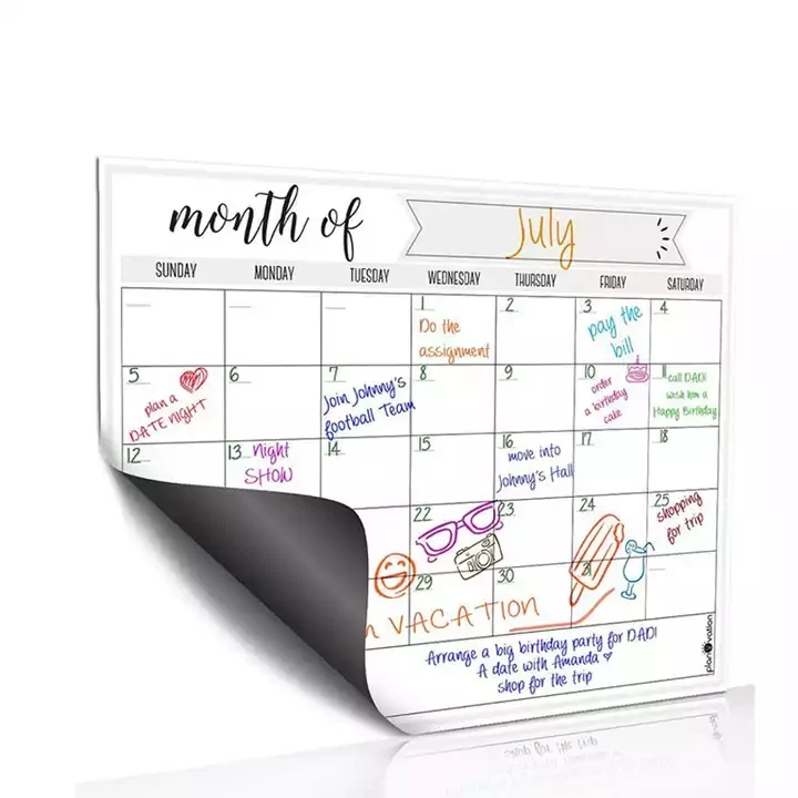 Ежемесячная доска, лист, сухой стираемый календарь, магнитная доска