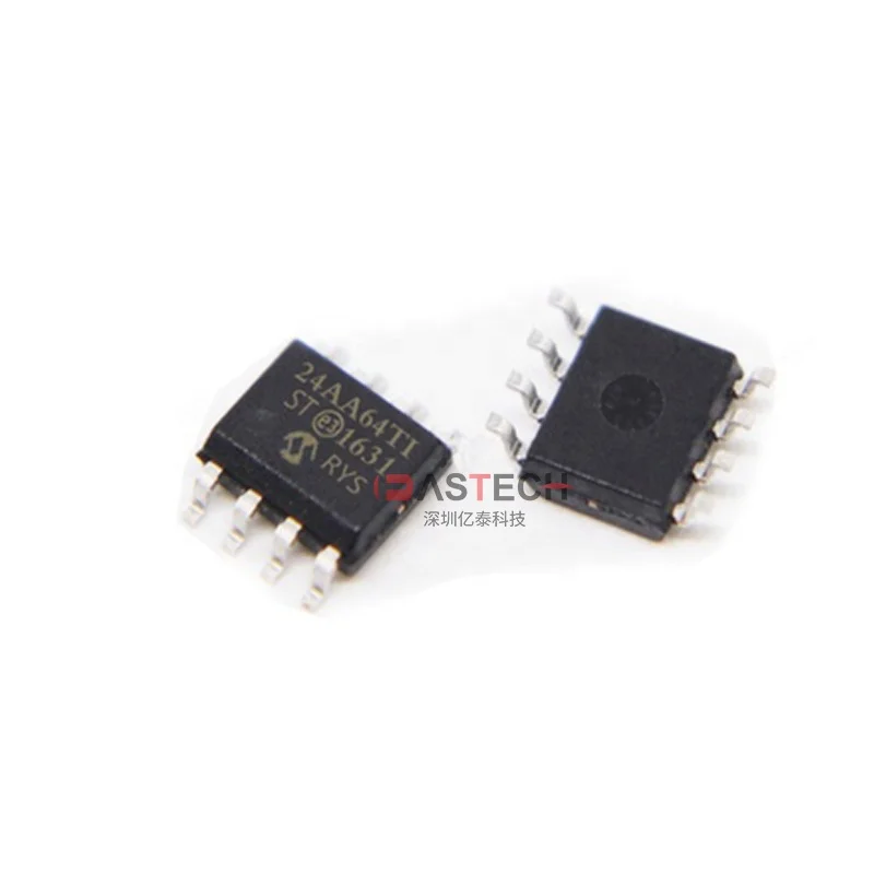24AA64T-I/ST Stock New Original EEPROM Memory IC 64Kbit I2C 400 kHz 900 ns 8-TSSOP 24AA64T-I/ST