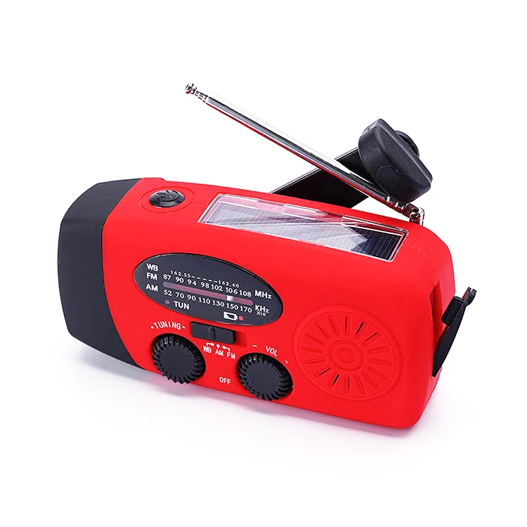 Am Fm Oem Mini Solar Emergency Radio with Led Flashlight and Usb Charger