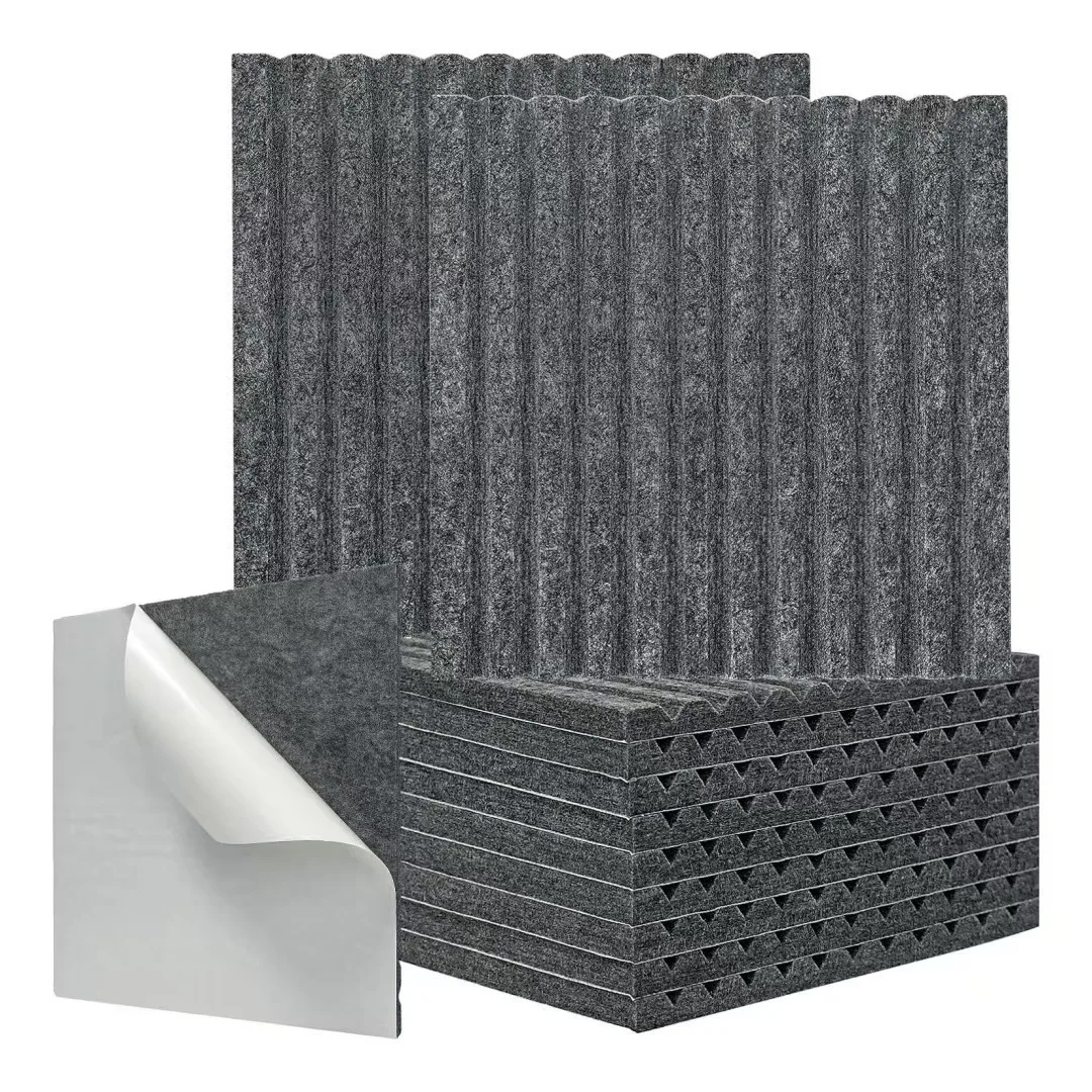 Wholesale Pet Felt Acoustic Panels Soundproof 100% Polyester Fiber Felt Panels Soundproof Self-adhesive Acoustic Panels