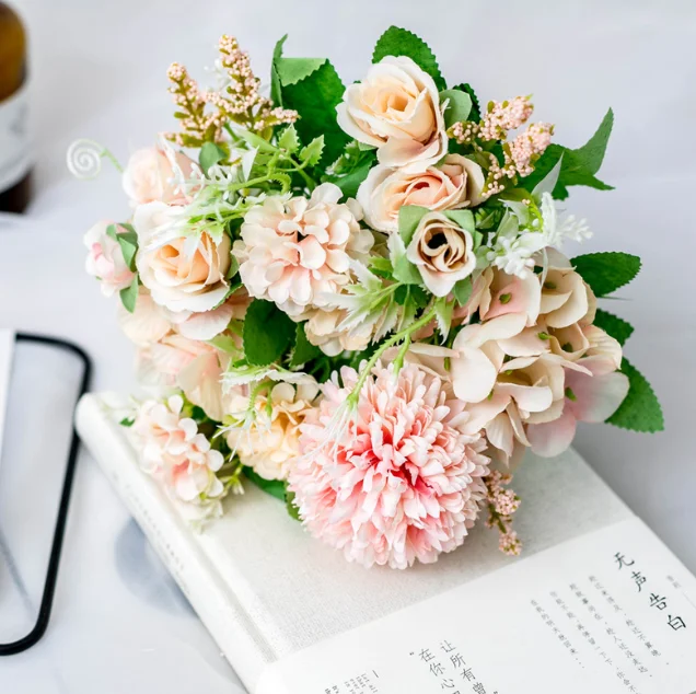 Art Home Decoration Wedding Photography Props Simulated Rose Wedding Bouquet