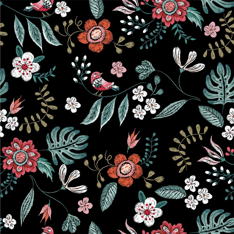 Custom floral printing 100% polyester fabric 300D 600D 900D double brushed knitted digital oxford printing fabric