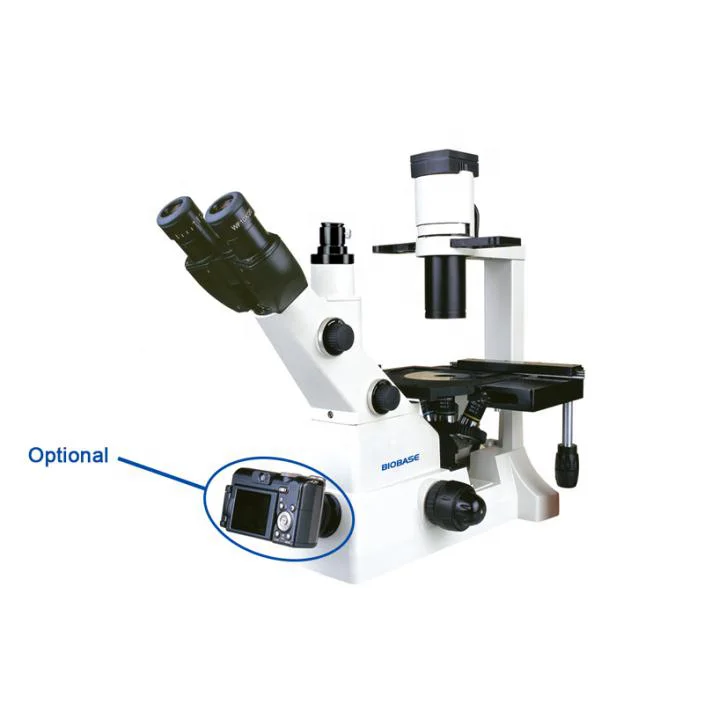 Biobase BMI-202 Inverted Biological Microscope LED Light Source Trinocular and Binocular Drawtube from ManufacturerV