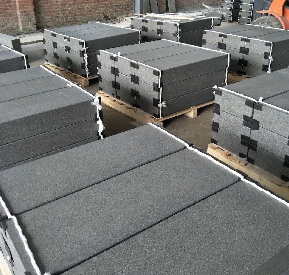 Absolute Black Granite G684 New Kerbstone for Outdoor Park Driveway Curbstone Stairstone Paver Stone for sale