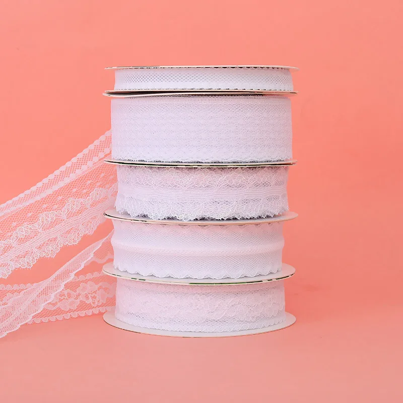 Wholesale custom wedding bridal gift wrapping bow lace ribbon flora ribbon