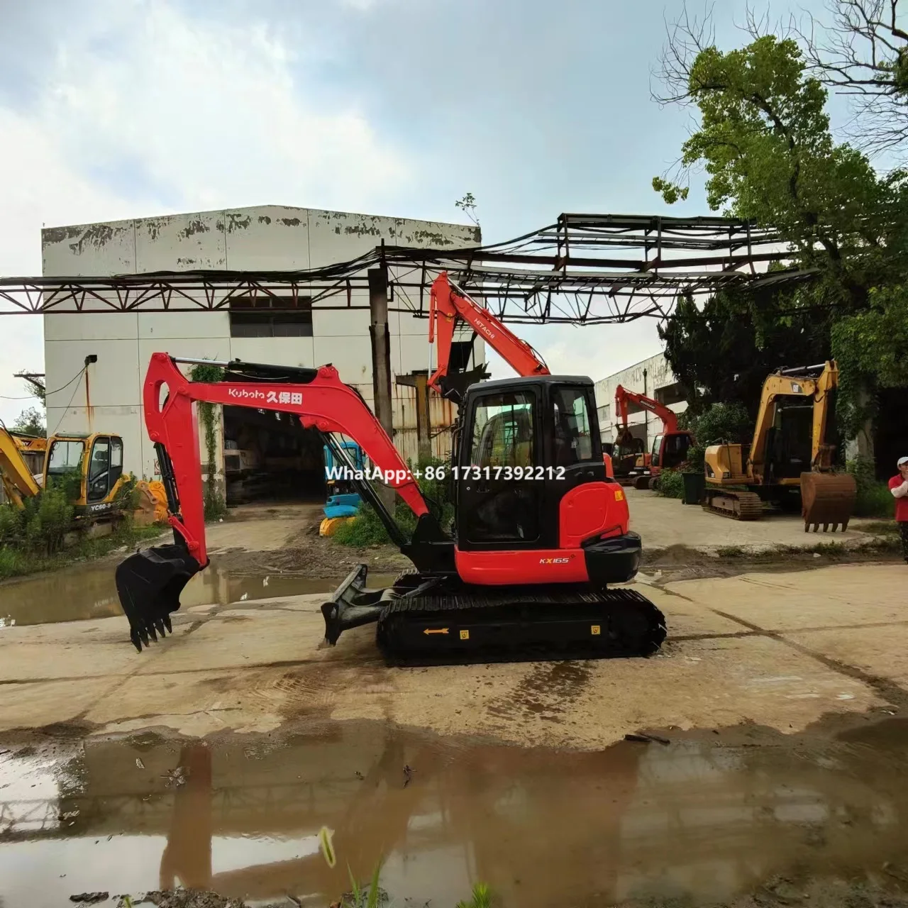 Cheaply Kubota KX165 hydraulic backhoe crawler 5.5tons used excavator