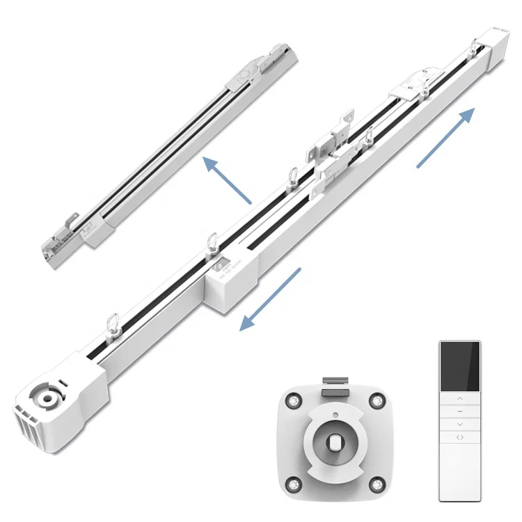 Garden Home System Smart TUYA Wifi Curtain System Extendable Track Set Electric Automatic Motor Rail Google Home Remote control