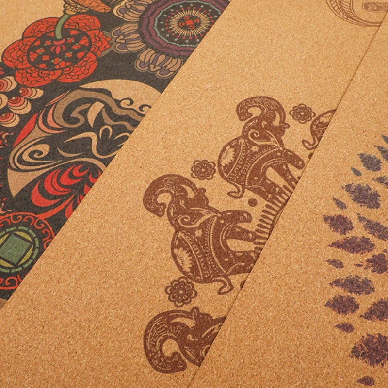 Factory Price Cork Yoga Mat Natural Rubber Yoga Mat Chakra Cork Yoga Mat for Home Gym