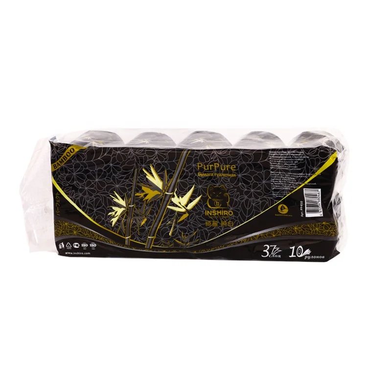  15G 3Ply Toilet Paper Roll China Cheap Price Natrual Bamboo Pulp 240 Sheets per with Custom Private