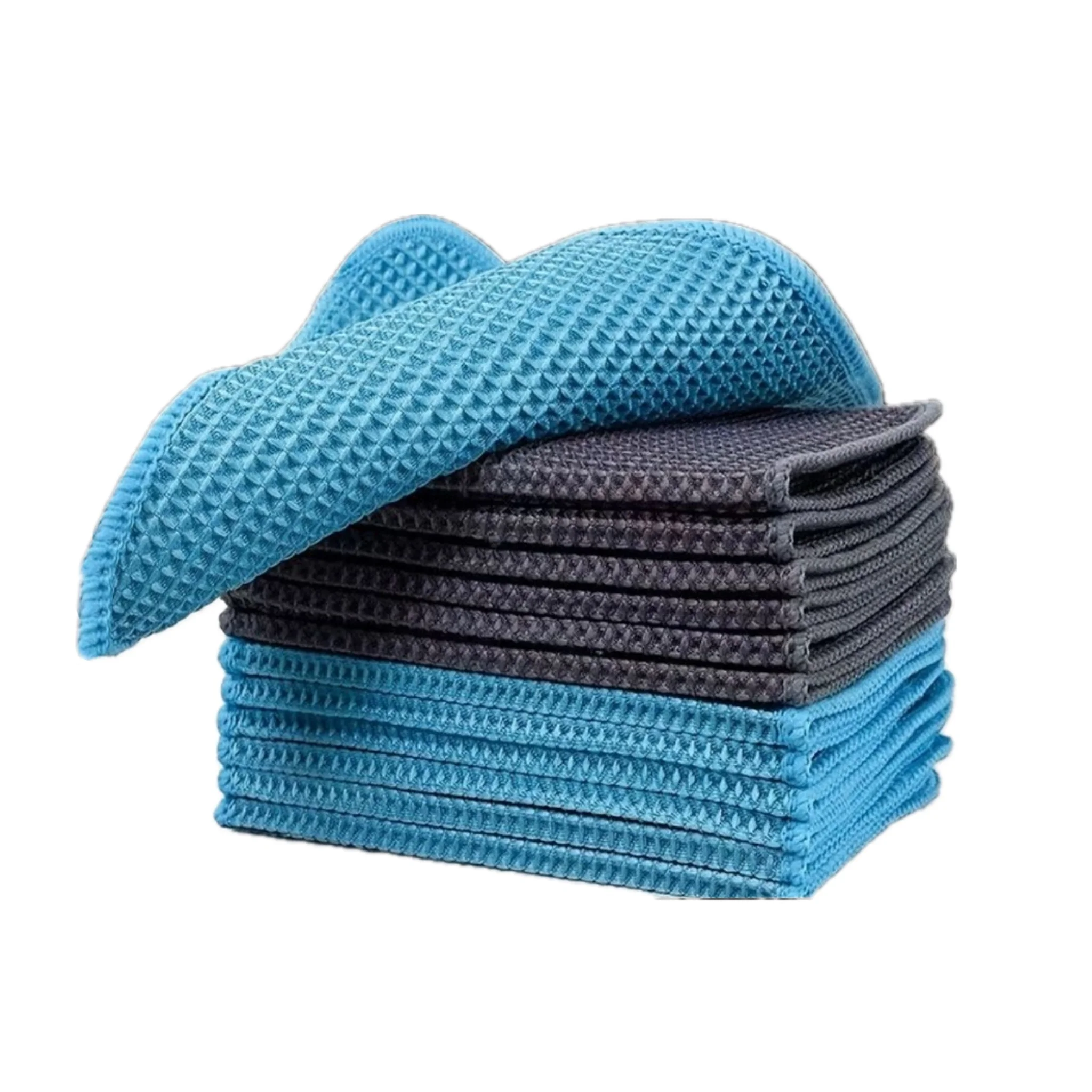 Купить онлайн Премиум 80% полиэстер 20% полиамидная ткань из микрофибры вафельный тканевый рулон ткани для полотенец