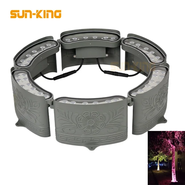 Garden 12WX5 60W green blue waterproof AC220V 110V Hug Led Palm Tree Outdoor Ring Light Landscape Decoration Holding Tree Lamp