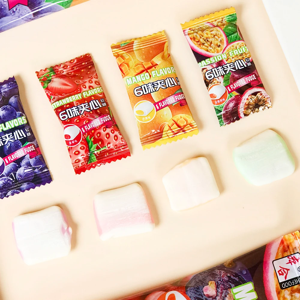 Hight Quality Chewy Candis Fruit Flavour Soft Candy Sweets Candy Factory