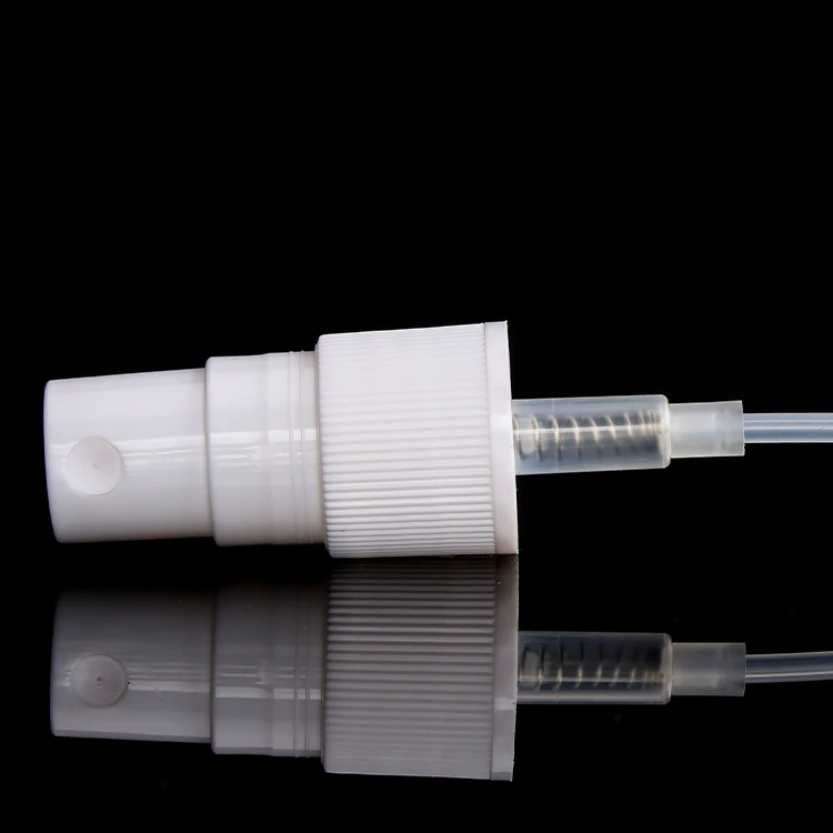 
18mm white ribbed metal crimp pump for cosmetic 