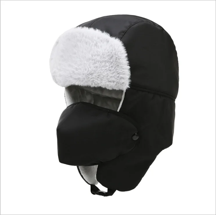 Winter warm lei Feng hat women wear masks winter outdoor cycling thickened windproof ear protection simple cotton hat