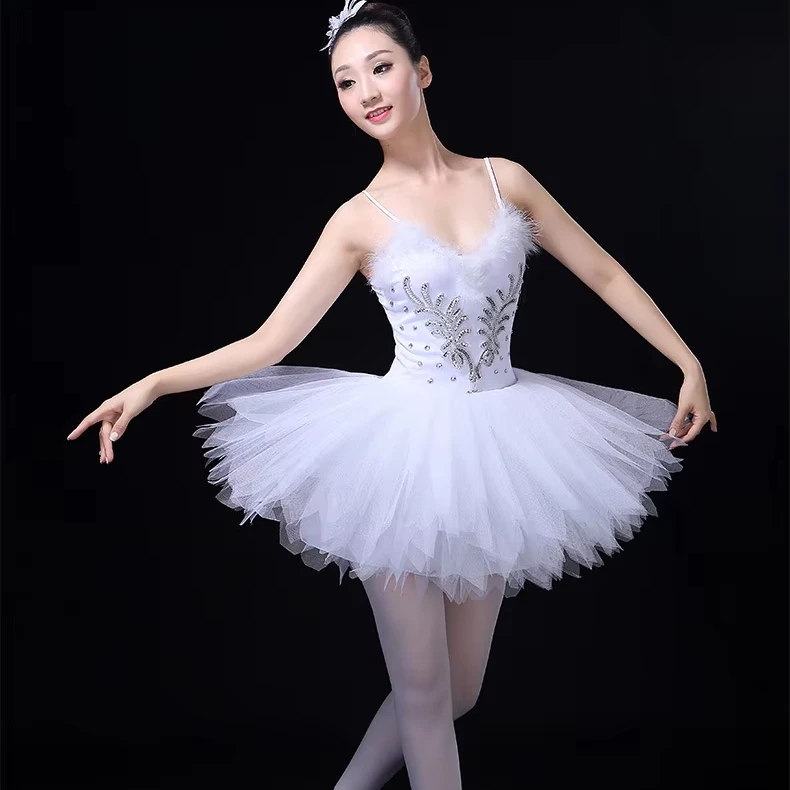 Adult Ballet Dress Breathable Gymnastics Leotard Athletic Leotards Sleeveless Tutu Dress  Skirted Dance Wear