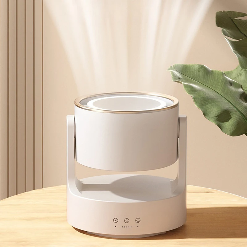 3 In 1 Small 3D Swing Head USB Charging Air Circulation Electric Desktop Desk Table Top Fan With Fill Light Mirror For Bedroom