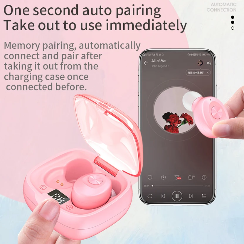 XG-8 Bluetooth Earphones LED Digital TWS Touching Earbud Stereo Waterproof Headphone