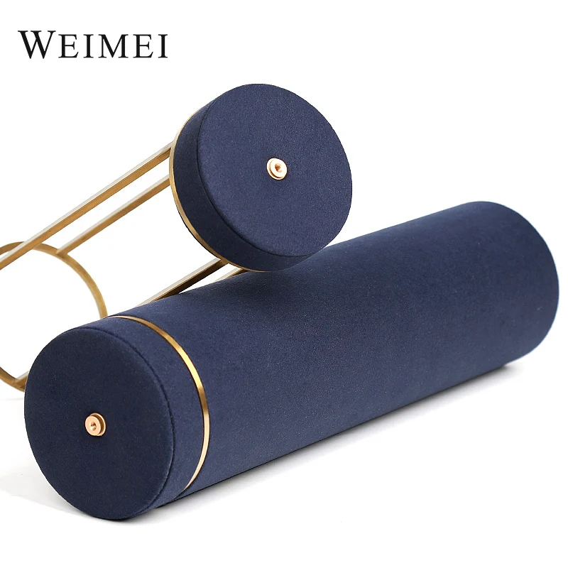 Weimei Beige microfiber and metal Jewelry Stand For Counter Showcase Ring Bust Necklace Bangle Bracelet Jewelry Display