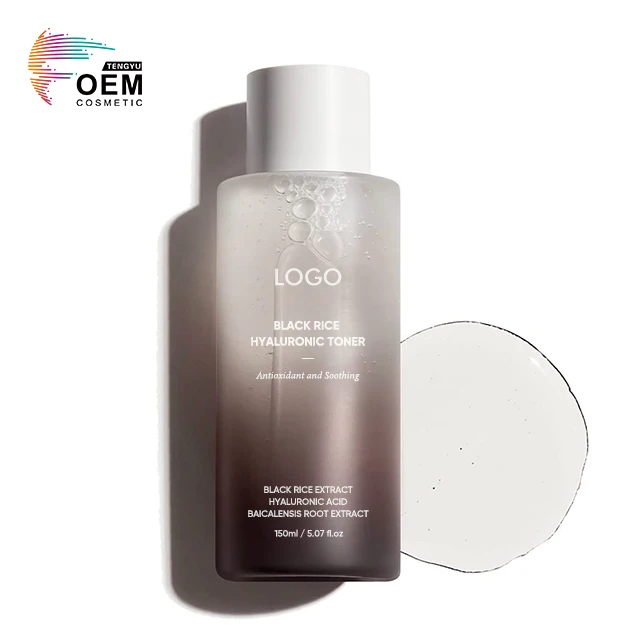 Organic Tonique Pour Le Visage Moisturizing Brightening Korean Face Black Rice Milk Toner Hyaluronic Skin Toner