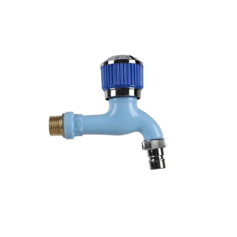 Plastic PP ABS faucet cold water faucet quick opening Blue  brown yellow  white green faucet