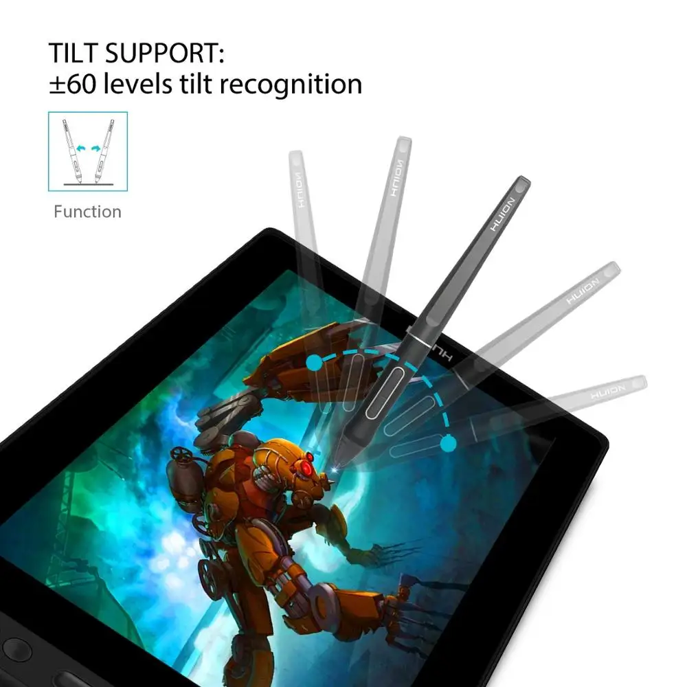 Графический планшет Huion Kamvas Pro 13 для рисования 1920x1080 разрешение