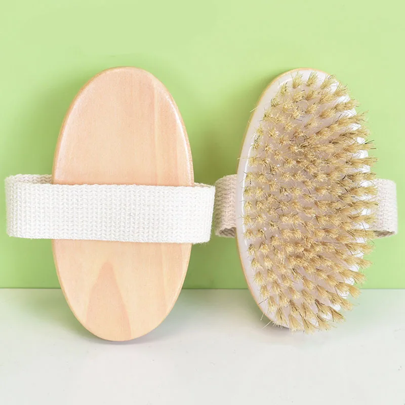 2023 hot sell Natural Bristle Brush Exfoliating massage bath brush Body Brushes