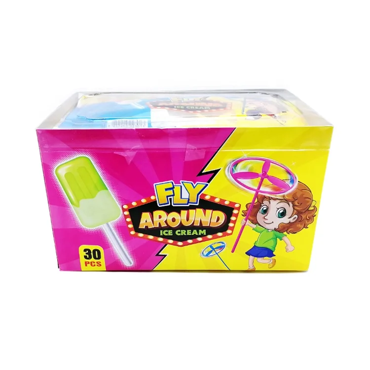 China toy candy manufacturers wholesale A batch of soft sweet ice cream shaped fruity lollipop