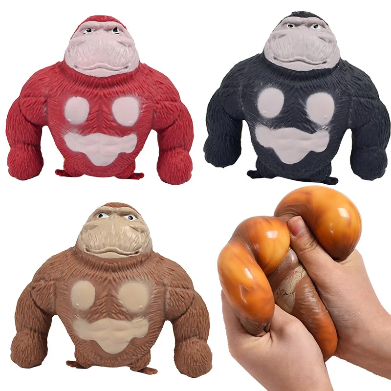 Hot Sale Fast Rebound Gorilla Squeeze Toy Children Decompression Fidget Toy Stretch Gorilla Stress Relief Toys For Kids