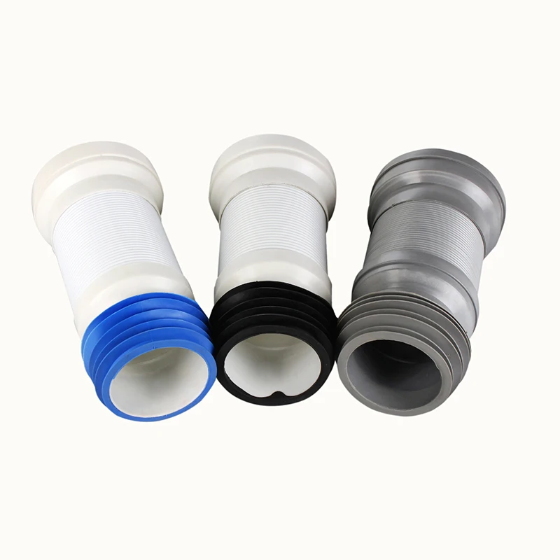 Toilet retractable sewage pipe toilet steel wire spring downpipe arbitrary bending deodorant black sewage pipe