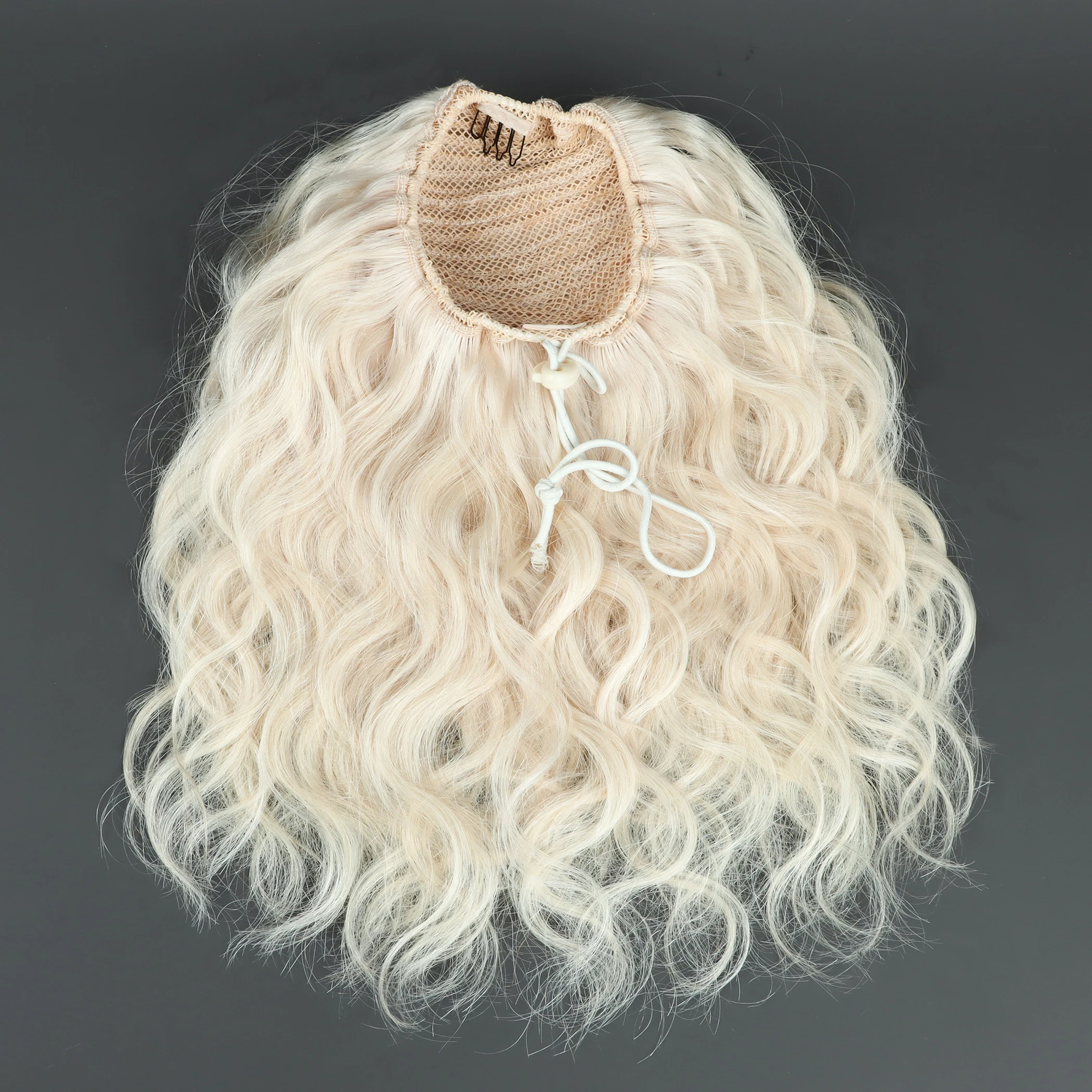 New Style ponytail raw human hair #60 double drawn virgin cuticle aligned drawstring ponytail extensions