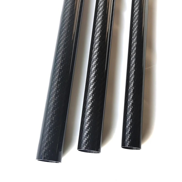 22mm 25mm 26mm 28mm 30mm 32mm 34mm 36mm 38mm 40mm 50mm Colorful Custom RC Plane High Strength 3K Carbon Fiber Tube