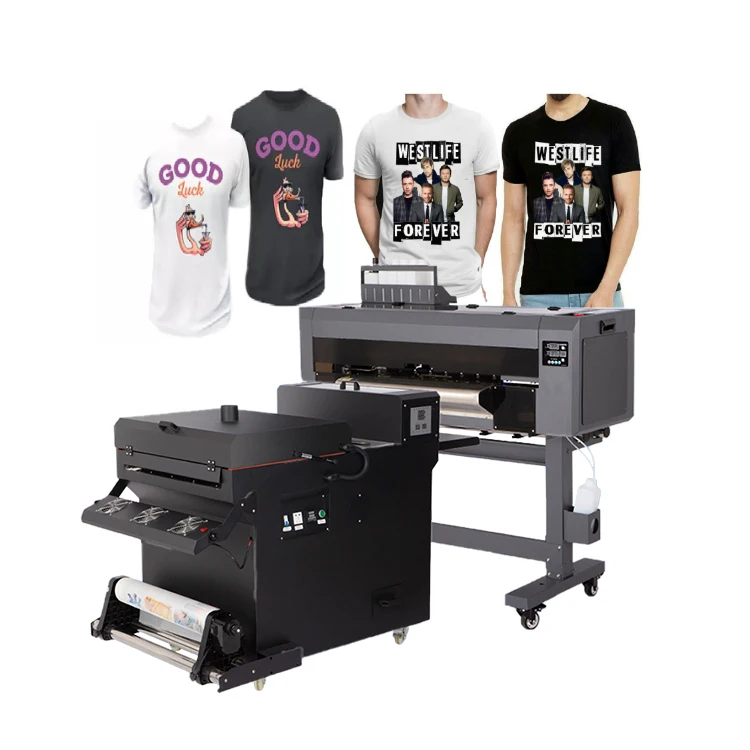 High Resolution A1 Automatic Digital DTF Printer Machine 9 Colors Small Business T-Shirt Printing Rollers Commercial Pigment Ink
