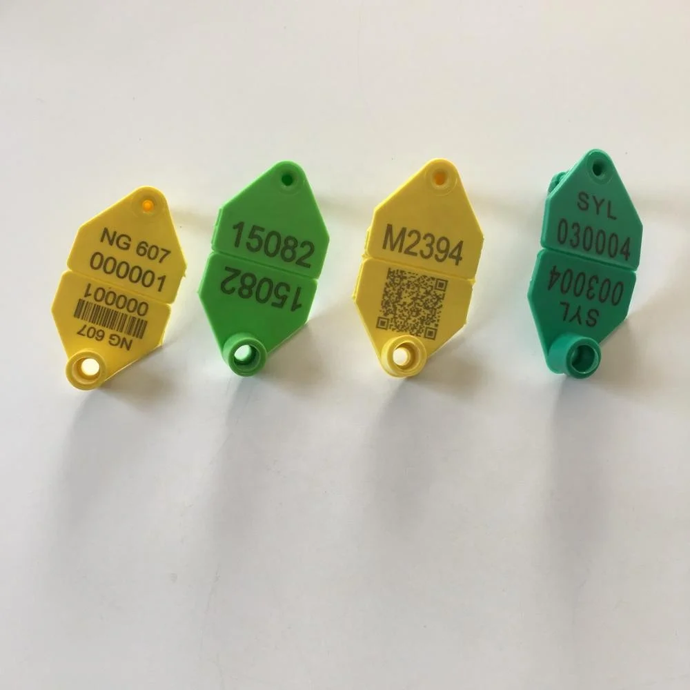 Желтые подключенные Ушные бирки для свиней, Ушные бирки для животных