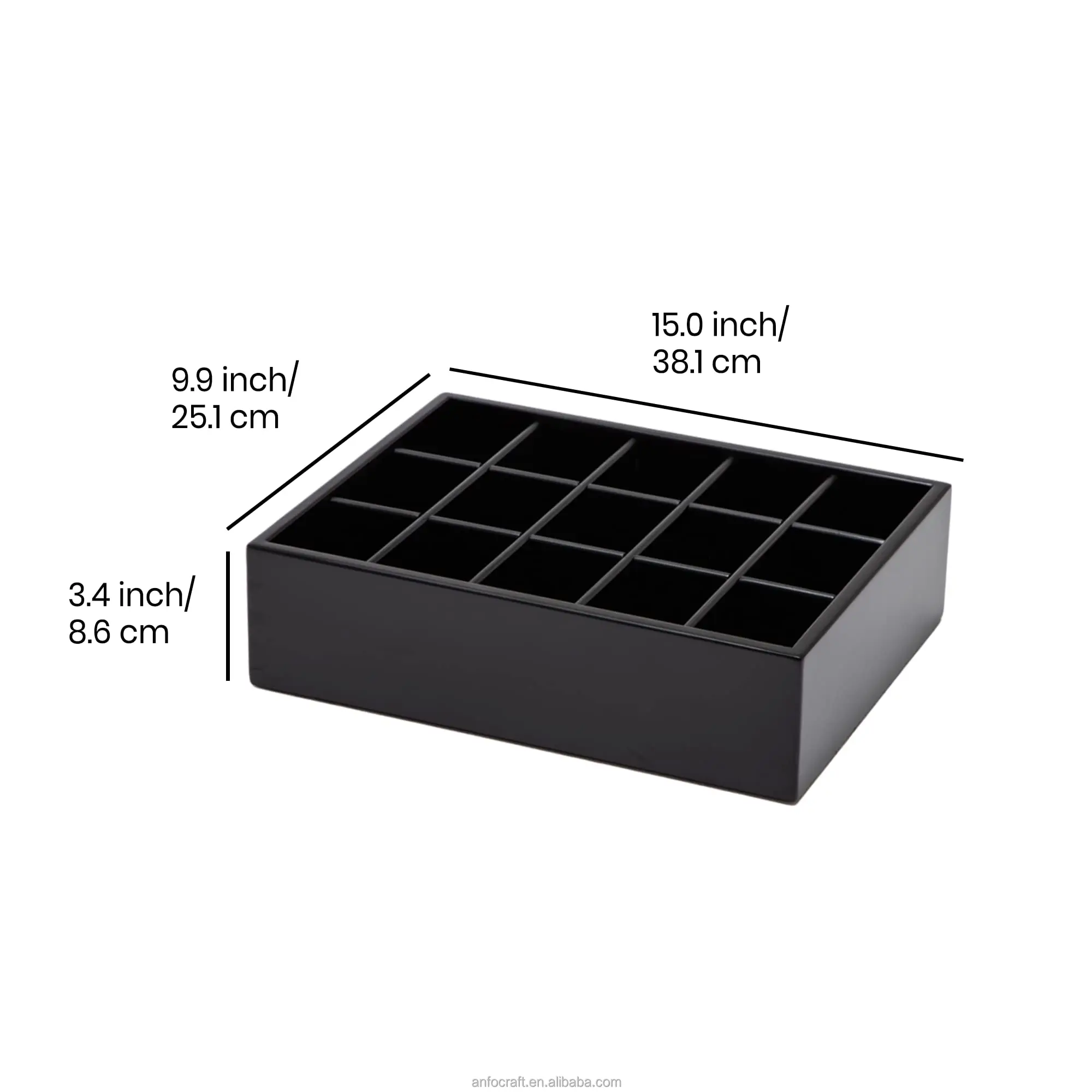 Bamboo Closet Drawer Divider  Storage Organizer with  Compartments Drawer Organizer Storage Box for Belts Ties Bras Briefs Socks